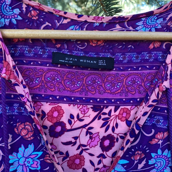 Spell Imitation Folktown Boho Gown in Blossom - Picture 6 of 16